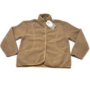 AVALANCHE - Women’s Sherpa Hoodie Snap Button Jacket – Brown XL – BNWT